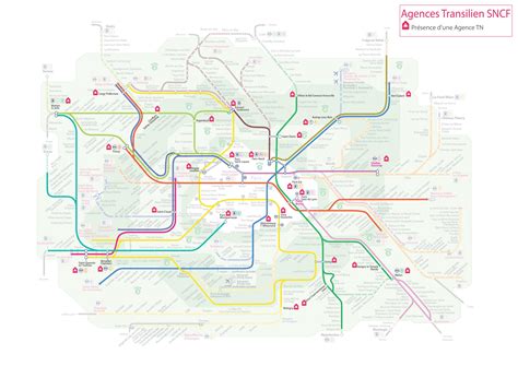 Sncf Transilien Agencies Map Map Of Sncf Transilien Agencies France