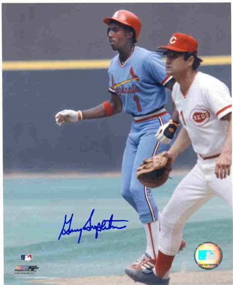 Autographed Garry Templeton 8x10 St Louis Cardinals Photo Main Line