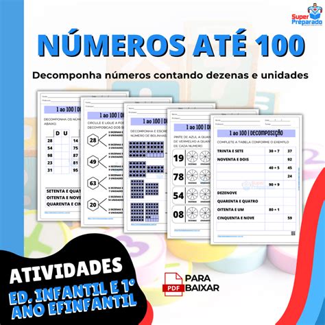 Atividades Numeros Ate 100 Para 1 Ano - #21 Atividades Números até 100 Para Educação Infantil e 1º ano EF ...