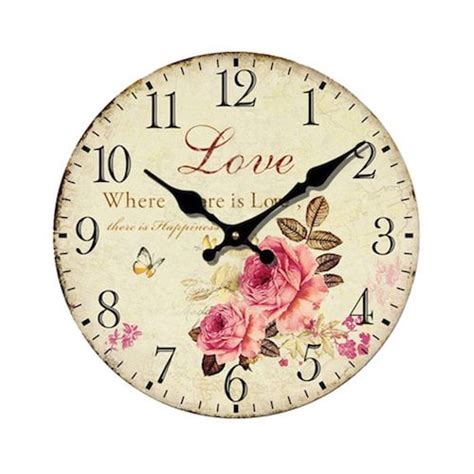 Reloj De Pared Vintage Shabby Prodecoracion