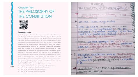 Notes Of Ch The Philosophy Of Indian Constitution Class Th