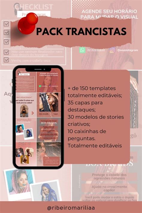 Trancista Crie Post Em Minutos Templates Pin