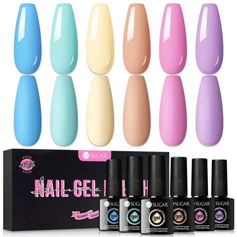 UR SUGAR U V Nagellack Pastell 6 Farben Frühling Sommer Shellac