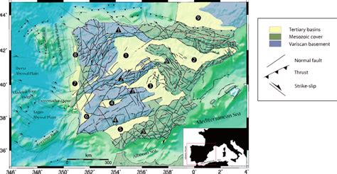 Simplified Geologic Tectonic Map Of Iberia Circles Represent Main