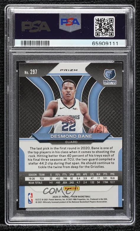 Panini Prizm Purple Wave Prizm Desmond Bane Psa Mint