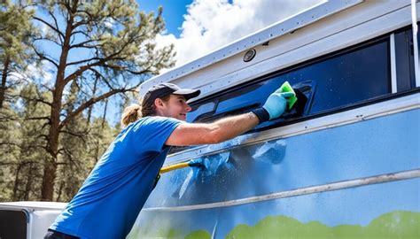 how to clean camper roof