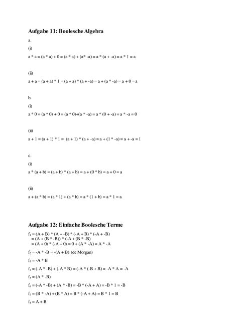 Betriebssysteme WS1516 Blatt 3 Musterlösung Aufgabe 11 Boolesche