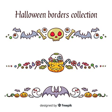 Pack De Bordes De Halloween Vector Gratis