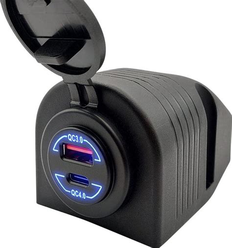 ProRide 12V USB Stopcontact 2 Poorten Opbouw QC4 0 USB Autolader