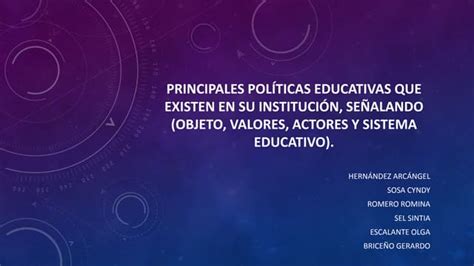 Politicas Educativaspptx Descarga Gratuita