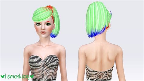 Butterflysims 130 Hairstyle Retextured By Lemonkixxy Sims 3 Hairs