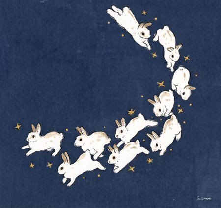 Rabbits Run Art By Schinako Moriyama Society