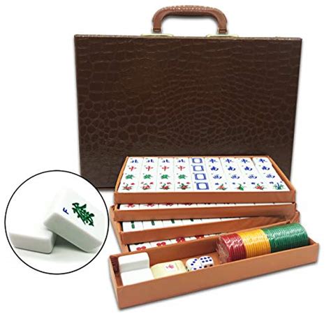 Mose Cafolo Chinese Mahjong Game Set 144 Numbered Melamine 12x09x0