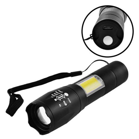 Фонарь Police 1831-T6+COB, Li-Ion Аккум., Ремешок, Zoom, ЗУ MicroUSB ...