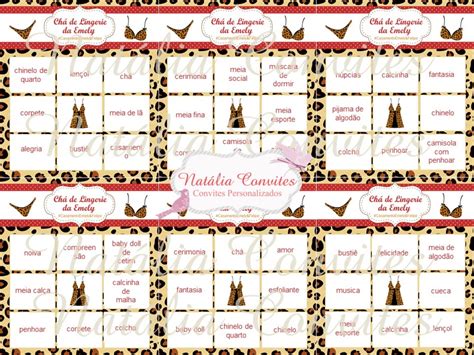 Bingo chá de lingerie Elo Produtos Especiais