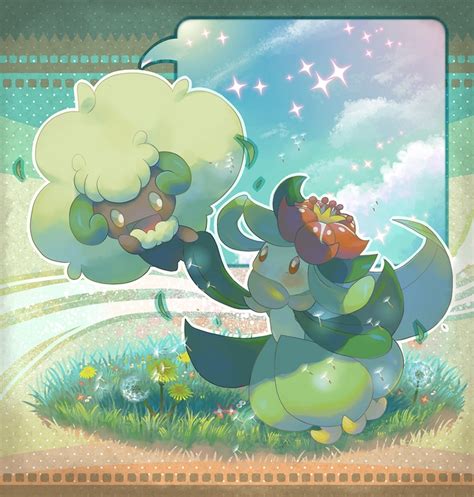 Whimsicott And Lilligant Pokemon Drawn By Hinekure Danbooru