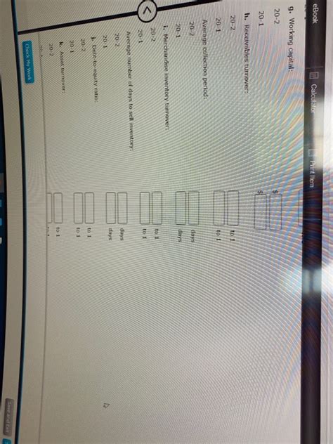 Solved EBook Calculator Print Itern Ratio Analysis Of Chegg