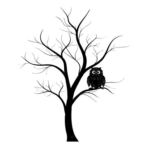 Premium Vector | Silhouette of an owl in the full moon on a tree on a ...