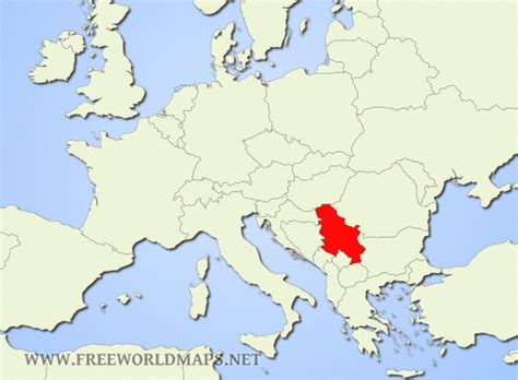 Where is Serbia located on the World map?