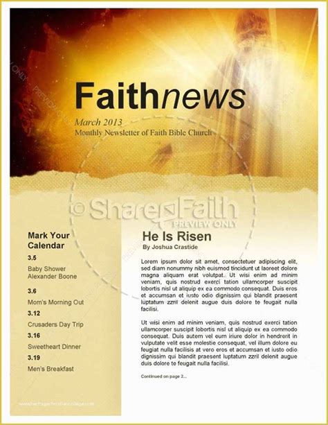 Church Newsletter Templates