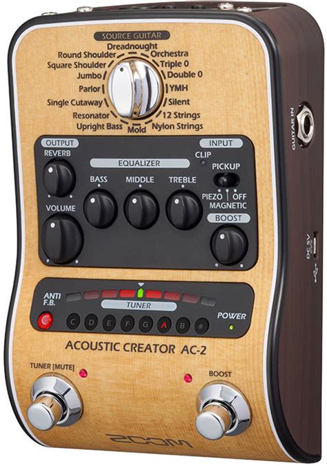 Zoom AC-2 Acoustic Creator процессор эффектов для акустической гитары ...