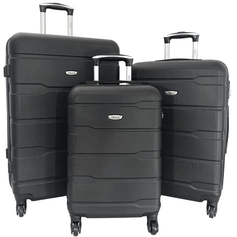 Lot 3 Valises Rigides Dont 1 Valise Cabine Truck ABS TR10413 NOIR