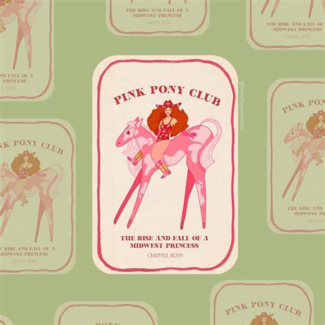 Chappell Roan Pink Pony Club Vinyl Sticker Waterproof Pink Laptop