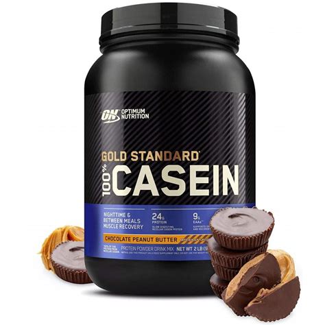 Optimum Nutrition Gold Standard 100 Casein Protein Powder Chocolate Peanut Butter 24g Protein