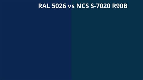 Ral 5026 Vs Ncs S 7020 R90b Ral Colour Chart Uk