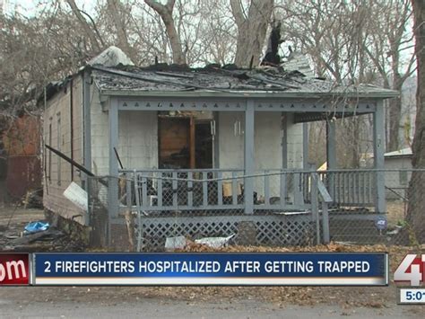 2 Kc Firefighters Hospitalized After House Fire