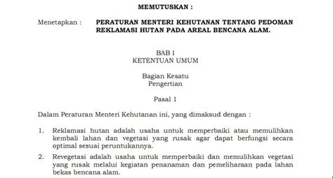 Pedoman Reklamasi Hutan Pada Areal Bencana Alam Bpsilhk Samboja