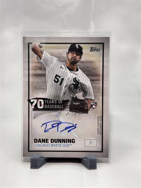 Topps Series Dane Dunning Years Of Baseball Signed Auto