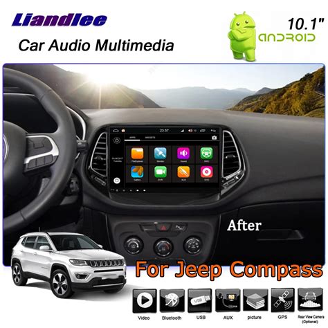 Liandlee Android 8 Up For Jeep Compass 2016~2019 Stereo Car Radio Carplay Camera Wifi Gps Map