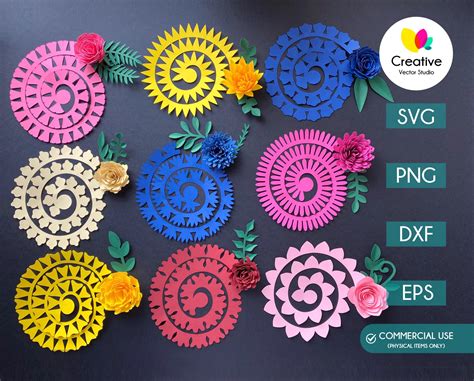 Svg Rolled Paper Flower Template