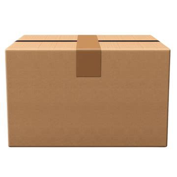 A Brown Cardboard Box On White Background Brown Cardboard Box White