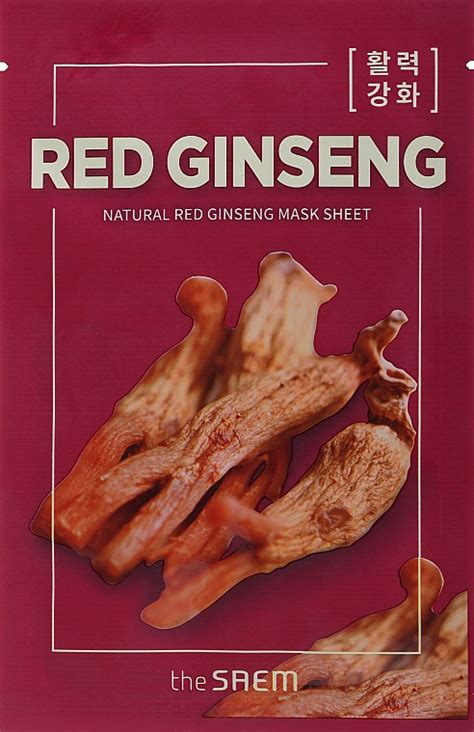 Masque Tissu L Extrait De Ginseng Rouge Pour Visage The Saem