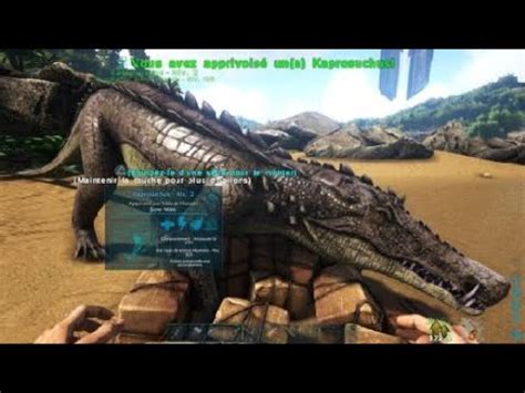 Ark Survival Evolved Apprivoise Le Kaprosuchus Youtube