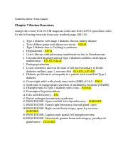 Icd Cm And Icd Pcs Review Exercises Diabetic Kidney Course Hero