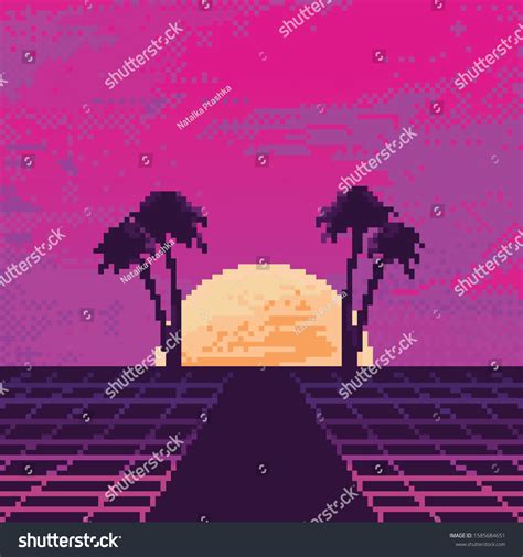 Vector Pixel Art 80s Retro Scifi เวกเตอร์สต็อก ปลอดค่าลิขสิทธิ์ 1585684651 Shutterstock