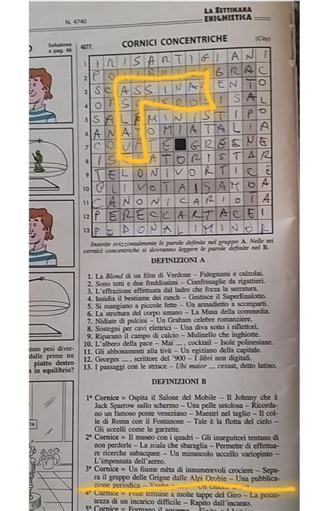 TOH CÈ LA VALSASSINA NELLE CORNICI DELLA SETTIMANA ENIGMISTICA