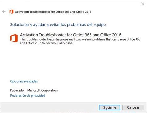 Cómo solucionar los problemas al activar Office 2016 2019 o 365