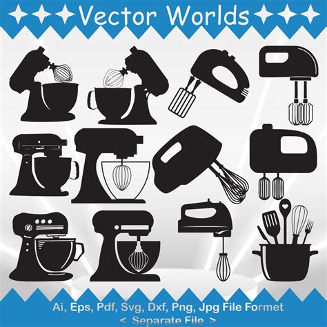 Kitchen Mixer Svg Vector Design Masterbundles