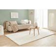 Tapis Shaggy Doux Cosy Uni Blanc Polyester X Cm