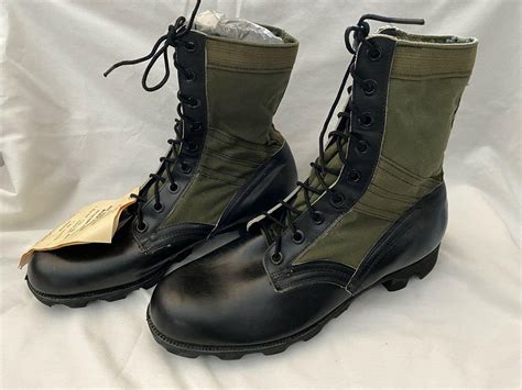 ~ Nos Us Tropical Jungle Boots Vietnam War 10r Cic Genesco Spike Protect 1968 3928390182