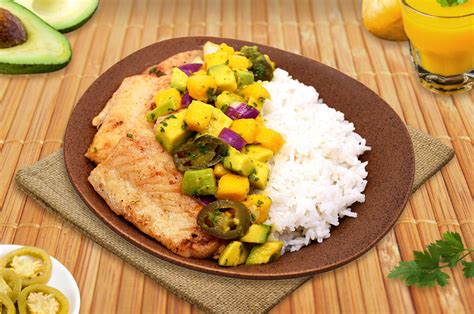 Ajinomoto Grilled Cream Dory With Avocado Mango Salsa Ajinomoto