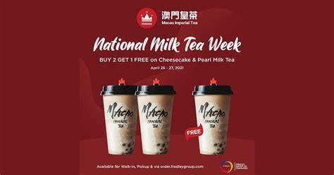 Macao Imperial Tea National Milk Tea Week Promo Manila On Sale