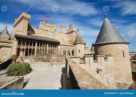 Famous Olite Castle In Navarra Spain Stock Image Image Of Fortness