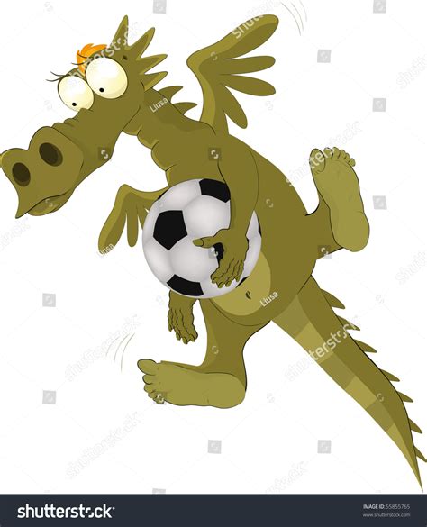 Dragon Goalkeeper Football Player Stock Illustration 55855765