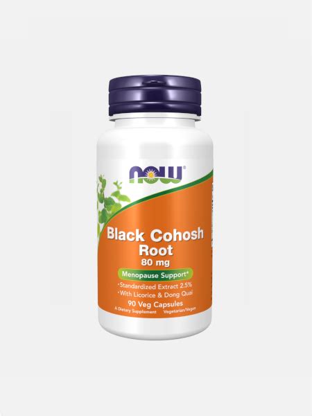 Black Cohosh Root 80mg 90 cápsulas vegetais Now