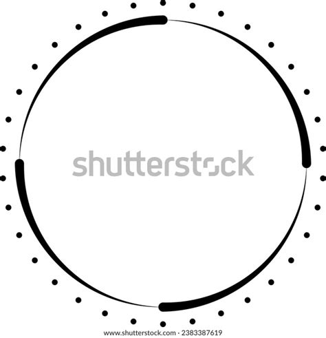 Circle Line Frame Border Design Element Stock Vector (Royalty Free ...